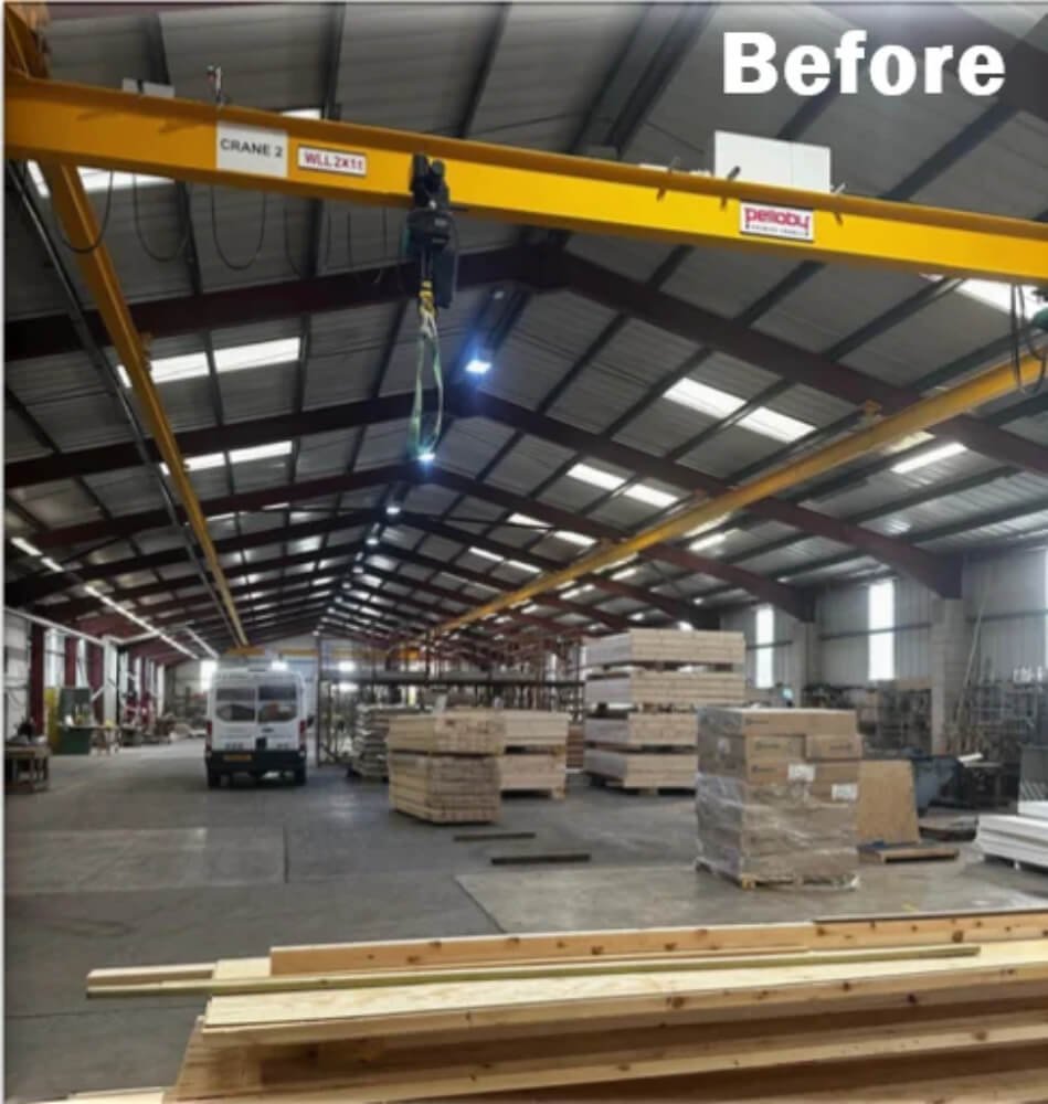 Lighting upgrade for factory before RJW work